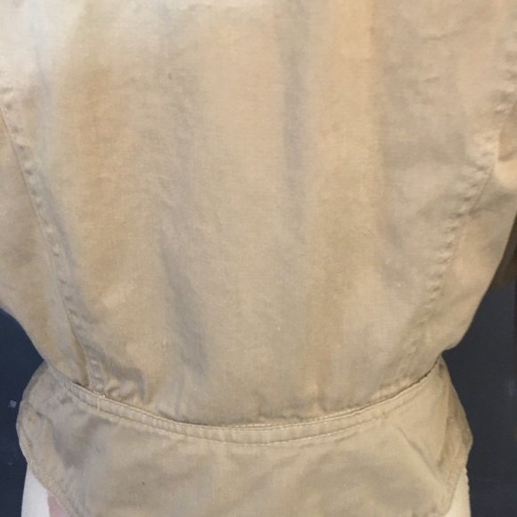 Khaki ABS Asymmetrical Twill Zipper Jacket - Picture 7 of 8